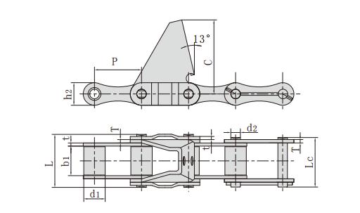 <font color='red'>S62R</font>-C6E_S型鋼制農(nóng)機(jī)鏈附件