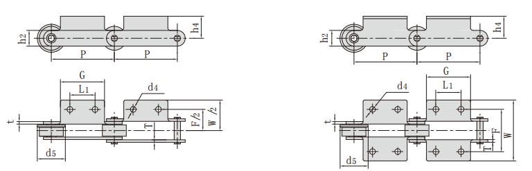 <font color='red'>P80</font>F63A2_帶附板輸送鏈 輸送